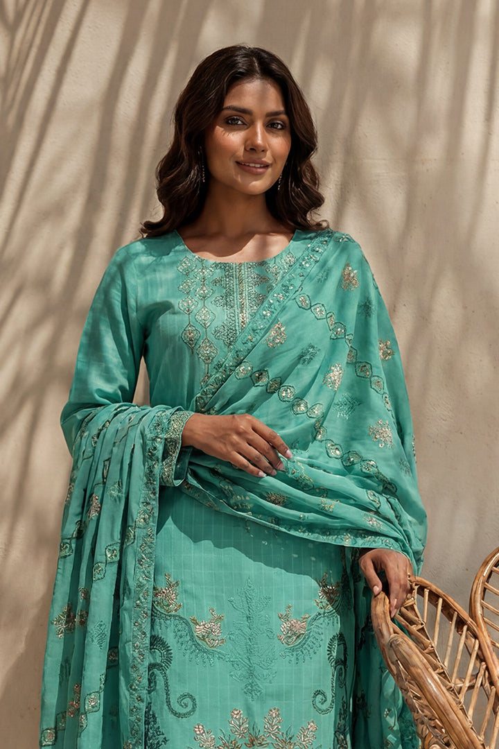 Amira by Breeza Fashion - 3PC Unstitched Embroidered Lawn Suit (Mint Green)