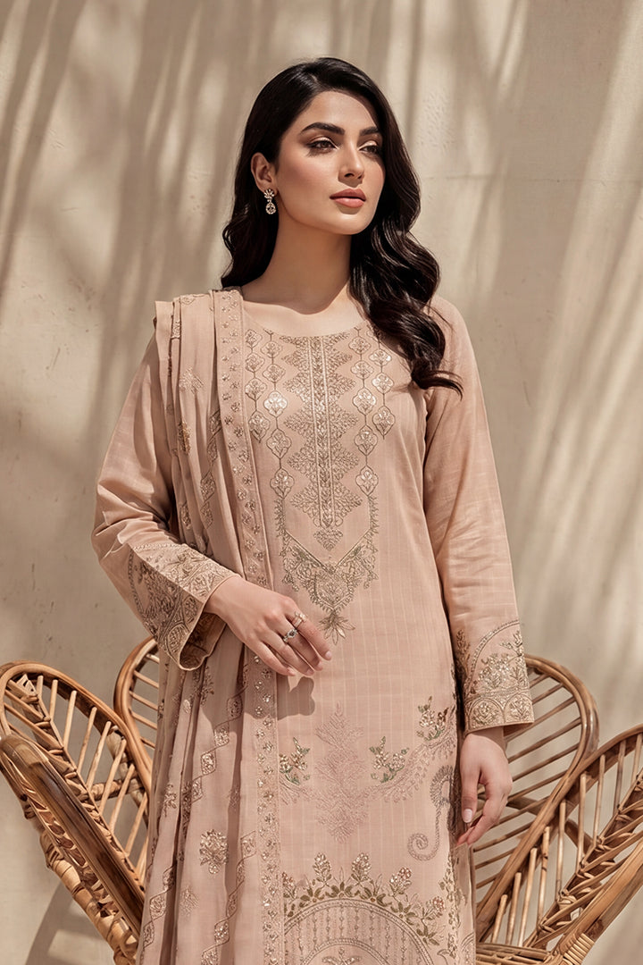 Amira by Breeza Fashion - 3PC Unstitched Embroidered Lawn Suit (Light Pink)