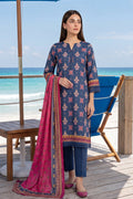 Keyseria by Jaffrani Textile Chapter-8 3PC Unstitched Printed Lawn Suit (Blue)