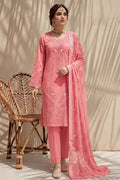 Nishah by Breeza Fashion - 3PC Unstitched Embroidered Lawn Suit (Pink)