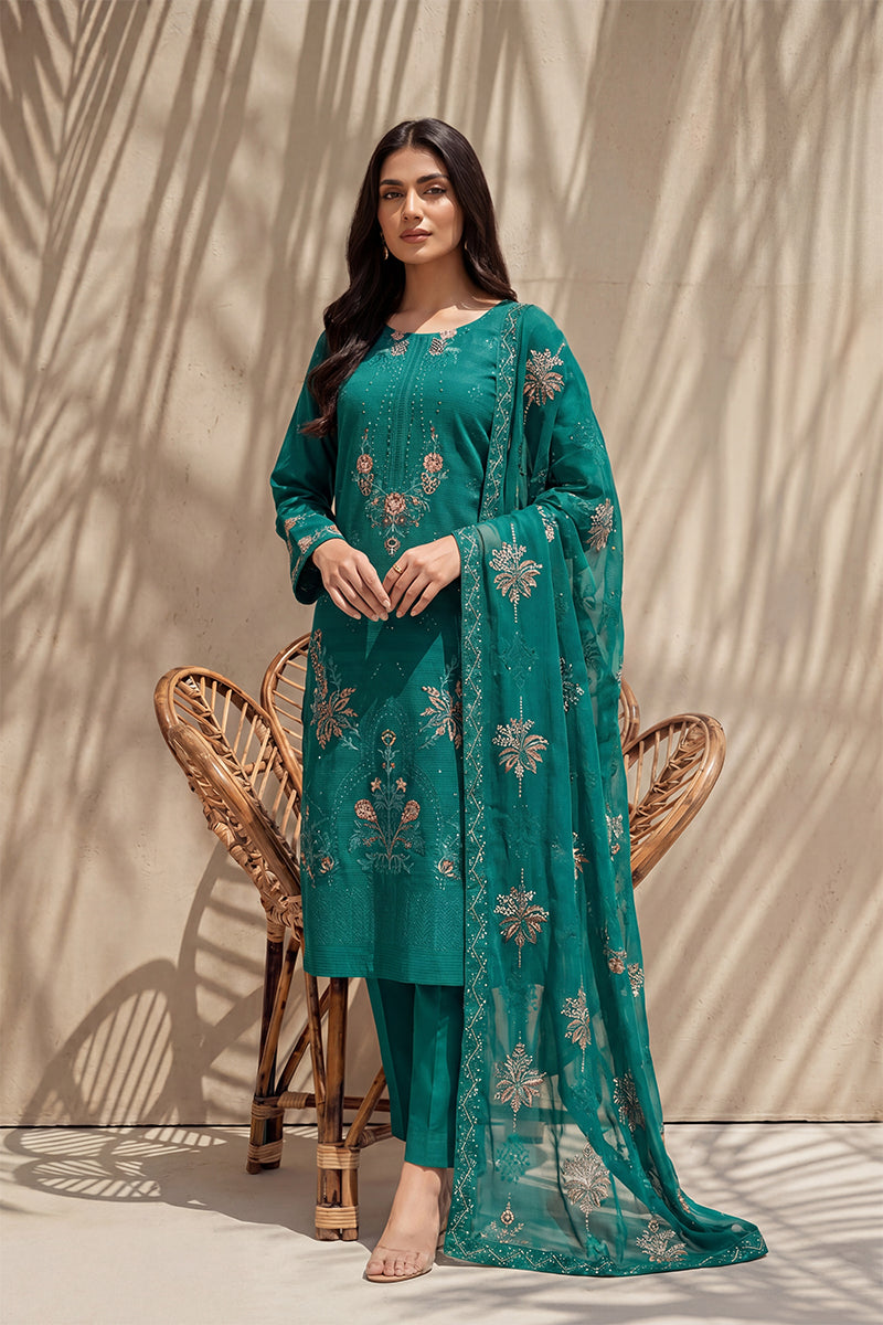 Parado by Breeza Fashion - 3PC Unstitched Embroidered Lawn Suit (Green)