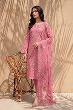 Parado by Breeza Fashion - 3PC Unstitched Embroidered Lawn Suit (Pink)
