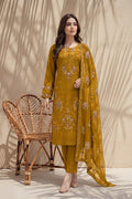 Parado by Breeza Fashion - 3PC Unstitched Embroidered Lawn Suit (Mustard)