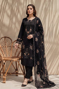 Parado by Breeza Fashion - 3PC Unstitched Embroidered Lawn Suit (Black)