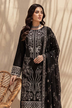 Sana by Breeza Fashion - 3PC Unstitched Embroidered Lawn Suit (Black)