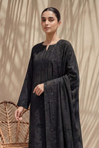Sania by Breeza Fashion - 3PC Unstitched Embroidered Lawn Suit (Black)
