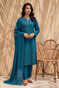 Sania by Breeza Fashion - 3PC Unstitched Embroidered Lawn Suit (Blue)