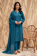 Sania by Breeza Fashion - 3PC Unstitched Embroidered Lawn Suit (Blue)