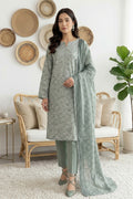 Rimal by UK Vol-61 3PC Unstitched Embroidered Lawn Suit (Green)