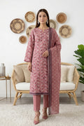 Rimal by UK Vol-61 3PC Unstitched Embroidered Lawn Suit (Light Maroon)