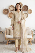 Rimal by UK Vol-61 3PC Unstitched Embroidered Lawn Suit (Cream)