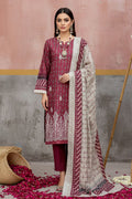 KIJI by Rimal Vol-119 3PC Unstitched Embroidered Lawn Suit (Maroon)