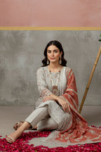 KIJI by Rimal Vol-119 3PC Unstitched Embroidered Lawn Suit (Gray)