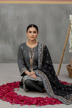 KIJI by Rimal Vol-119 3PC Unstitched Embroidered Lawn Suit (Black)