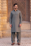 Gul Ahmed – Men’s Unstitched Wash & Wear Fabric (Gray)