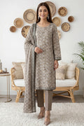 Rimal by UK Vol-61 3PC Unstitched Embroidered Lawn Suit (Rust Brown)