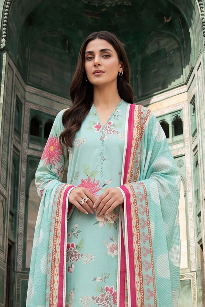 Keyseria by Jaffrani Textile Chapter-8 3PC Unstitched Printed Lawn Suit (Sky Blue)