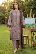 Rimal by UK Vol-41 3PC Unstitched Embroidered Lawn Suit (Cream Rust)