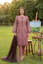 Rimal by UK Vol-41 3PC Unstitched Embroidered Lawn Suit (Pink)