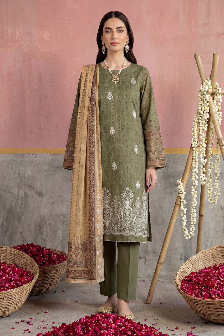 KIJI by Rimal Vol-119 3PC Unstitched Embroidered Lawn Suit (Green)