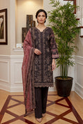 Rimal by UK Vol-46 3PC Unstitched Embroidered Lawn Suit (Maroon)
