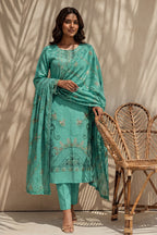 Amira by Breeza Fashion - 3PC Unstitched Embroidered Lawn Suit (Mint Green)