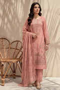 Amira by Breeza Fashion - 3PC Unstitched Embroidered Lawn Suit (Pink)