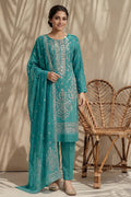 Badshah by Breeza Fashion - 3PC Unstitched Embroidered Lawn Suit (Light Sea Green)