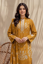 Mahanoor by Breeza Fashion - 3PC Unstitched Embroidered Lawn Suit (Yellow)