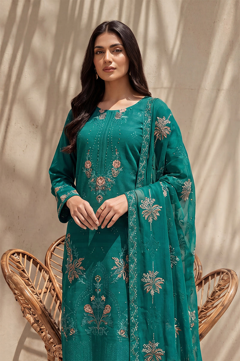 Parado by Breeza Fashion - 3PC Unstitched Embroidered Lawn Suit (Green)