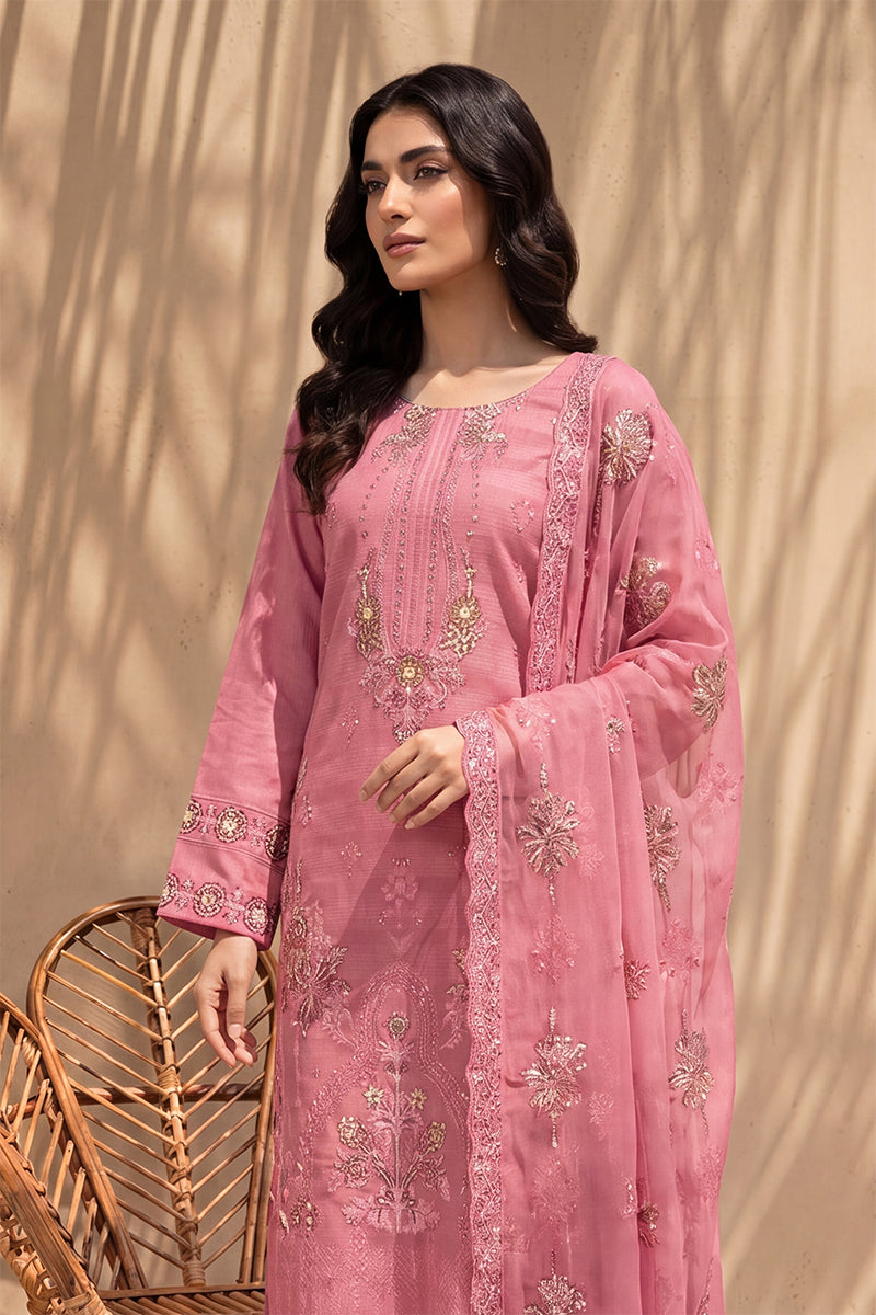 Parado by Breeza Fashion - 3PC Unstitched Embroidered Lawn Suit (Pink)