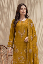 Parado by Breeza Fashion - 3PC Unstitched Embroidered Lawn Suit (Mustard)