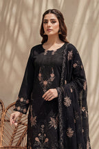 Parado by Breeza Fashion - 3PC Unstitched Embroidered Lawn Suit (Black)