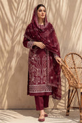 Sana by Breeza Fashion - 3PC Unstitched Embroidered Lawn Suit (Maroon)