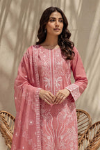 Sana by Breeza Fashion - 3PC Unstitched Embroidered Lawn Suit (Pink)