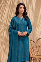 Sania by Breeza Fashion - 3PC Unstitched Embroidered Lawn Suit (Blue)