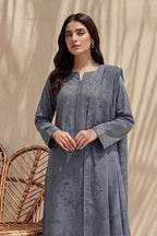 Sania by Breeza Fashion - 3PC Unstitched Embroidered Lawn Suit (Gray)