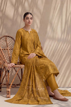 Sania by Breeza Fashion - 3PC Unstitched Embroidered Lawn Suit (Mustard)