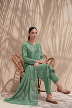 Sania by Breeza Fashion - 3PC Unstitched Embroidered Lawn Suit (Green)