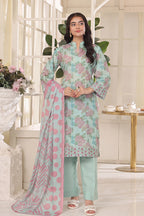 Izhaan Platinum By MJ - 3PC Unstitched Printed Lawn Suit (Pastel blue & Pink)