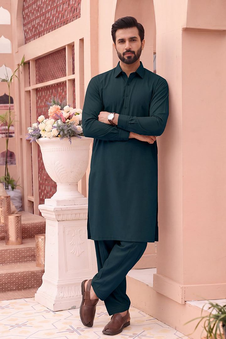 Alkaram – Men’s Unstitched Wash & Wear Fabric (Green)
