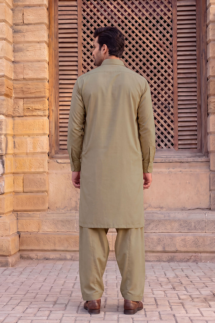Gul Ahmed – Men’s Unstitched Wash & Wear Fabric (Green)