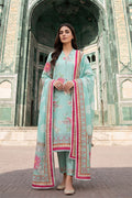 Keyseria by Jaffrani Textile Chapter-8 3PC Unstitched Printed Lawn Suit (Sky Blue)