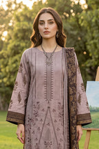 Rimal by UK Vol-41 3PC Unstitched Embroidered Lawn Suit (Cream Rust)
