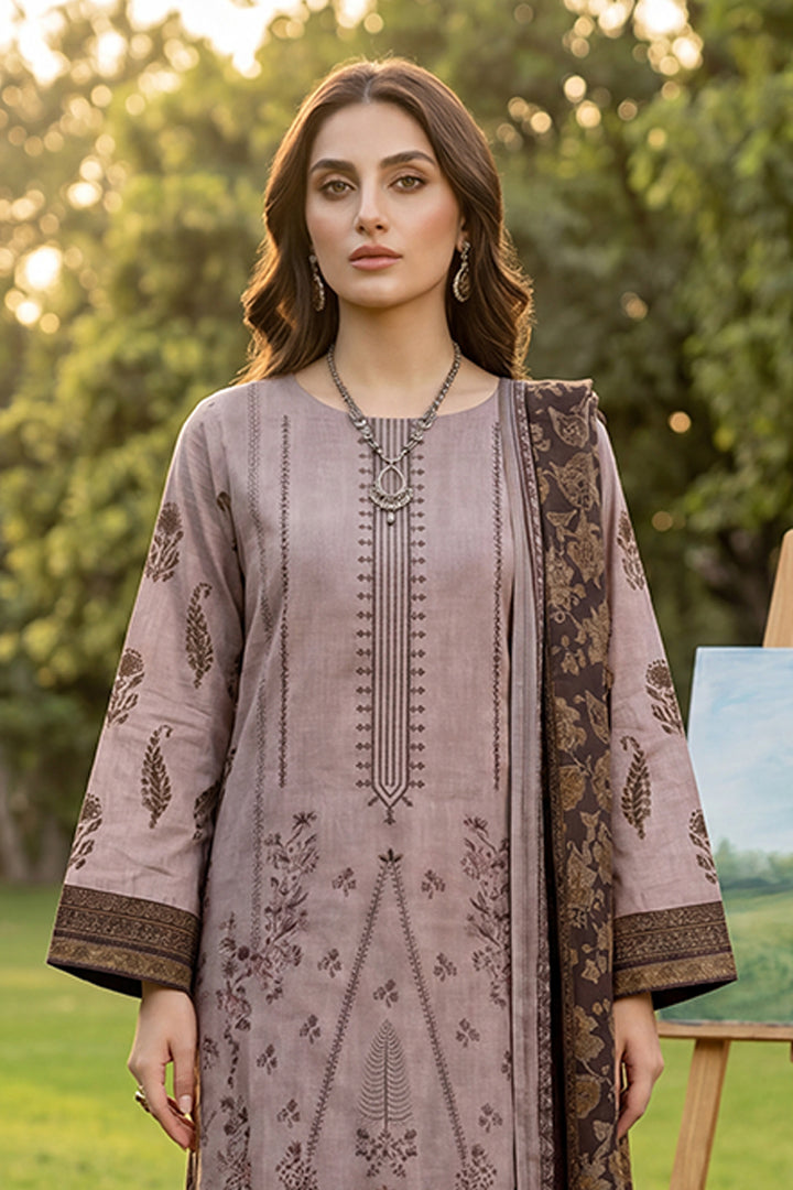 Rimal by UK Vol-41 3PC Unstitched Embroidered Lawn Suit (Cream Rust)