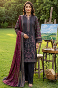 Rimal by UK Vol-41 3PC Unstitched Embroidered Lawn Suit (Navy)