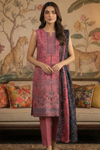 Rimal by UK Vol-22 3PC Unstitched Embroidered Lawn Suit (Pink)