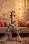 Rimal by UK Vol-22 3PC Unstitched Embroidered Lawn Suit (Green)
