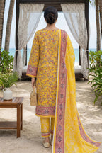 Keyseria by Jaffrani Textile Chapter-8 3PC Unstitched Printed Lawn Suit (Yellow)