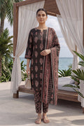 Keyseria by Jaffrani Textile Chapter-8 3PC Unstitched Printed Lawn Suit (Dark Brown)